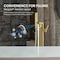 Kibi Cube Floor Mount Tub Filler With Hand Shower - Brushed Gold KTF302BG - alternate 6